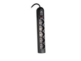 Listwa  TRACER PowerGuard 1.8 m Black (5 gniazd)